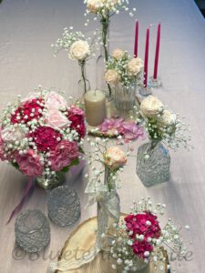 Blütenkunst für die Hochzeit - rosa Zeiten