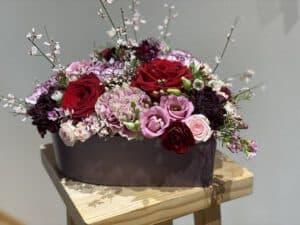 Blumenherz mit Rosen perfekt für Valentinstag und Muttertag